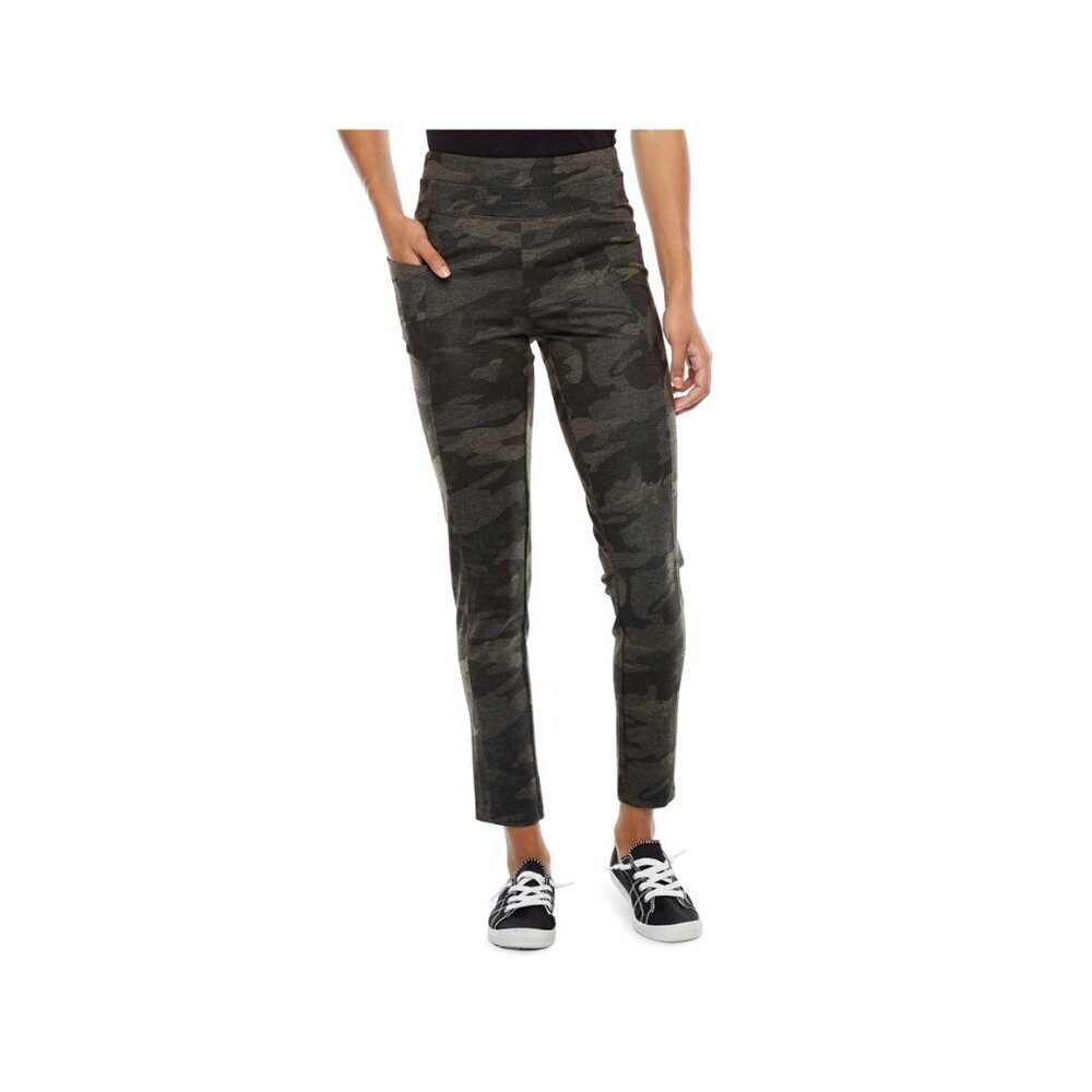 Rewash Green Camo High Waisted Knit Leggings Women's XS